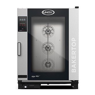 Пароконвектомат UNOX XEBC-10EU-E1LM-MP, открытие двери слева направо