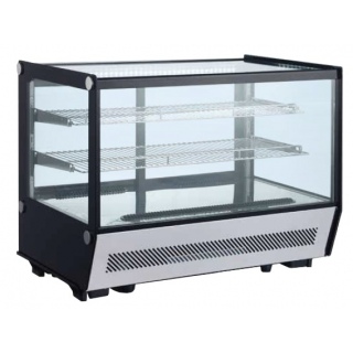 Витрина холодильная Koreco RTW 202L5 настольная, с 2 полками, объемом 233 л, с подсветкой