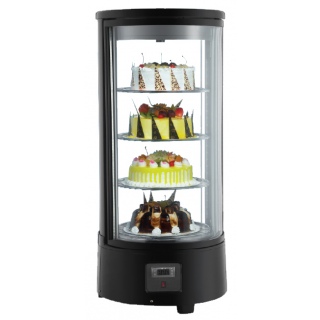 Витрина холодильная Koreco RTC 72 L ротационная настольная, с 4 полками, объемом 72 л, с подсветкой