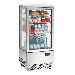 Витрина холодильная Koreco RT 78L8 барная объемом 78 л с распашной дверью, с 3 полками, с подсветкой