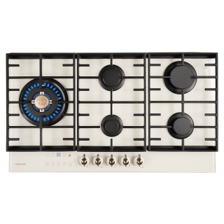 Варочная панель газовая Hiberg VM 9155 Y бежевая