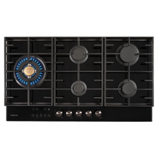 Варочная панель газовая Hiberg VM 9155 B черная