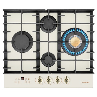 Варочная панель газовая Hiberg VM 6145 RY бежевая