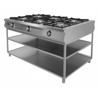 Плита 6-ти горелочная газовая Ф6П2Г/1000 (на подставке, подход с 2-х сторон) Grill Master
