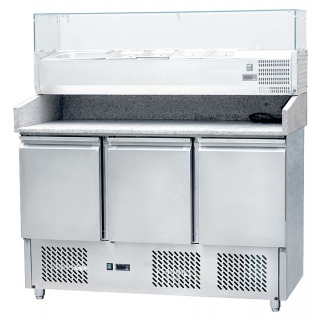 Стол для пиццы c 3 дверьми для формата GN1/1 Koreco S903PZ