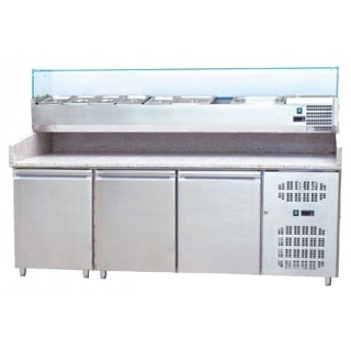 Стол для пиццы c 3 дверьми для формата 60*40 см Koreco SPZ3600TN