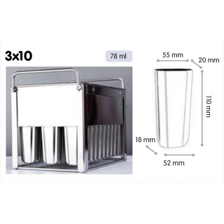 Форма Koreco SSI 40 Eskimo form 2 для приготовления мороженого 78 мл, 3x10 шт для фризера SSI 40 ESKIMO