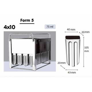Форма Koreco SSI 40 Eskimo form 5 для приготовления мороженого 75 мл, 4x10 шт для фризера SSI 40 ESKIMO