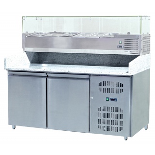 Стол для пиццы c 2 дверьми для формата 60*40 см Koreco SPZ2600TN