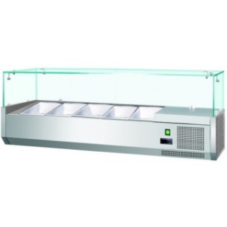 Витрина холодильная Koreco VRX 1200 335 WN для ингредиентов 5*GN1/4 -150 мм