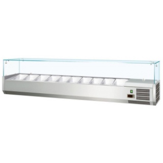 Витрина холодильная Koreco VRX 2000 335 WN для ингредиентов 10*GN1/4 -150 мм