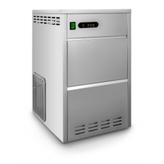 Льдогенератор Koreco AZ MS 30 GB для гранулированного льда, 30 кг/сут, бункер 7 кг, с корпусом из нержавеющей стали, с подключением к водопроводу