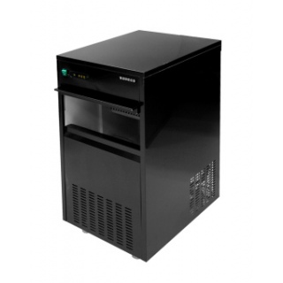 Льдогенератор Koreco AZ 50/25 SI black для пальчикового льда, 50 кг/сут, бункер 25 кг, со стальным чёрным матовым корпусом, с подключением к водопроводу