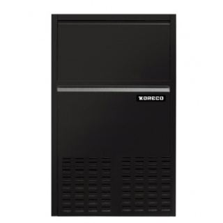 Льдогенератор Koreco AZ 50/25 CUBE BLACK для кубикового льда, 50 кг/сут, бункер 25 кг, со стальным чёрным матовым корпусом, с подключением к водопроводу