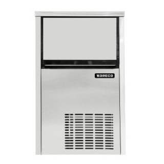 Льдогенератор Koreco AZ 40/13 CUBE для кубикового льда, 40 кг/сут, бункер 13 кг, с корпусом из нержавеющей стали, с подключением к водопроводу